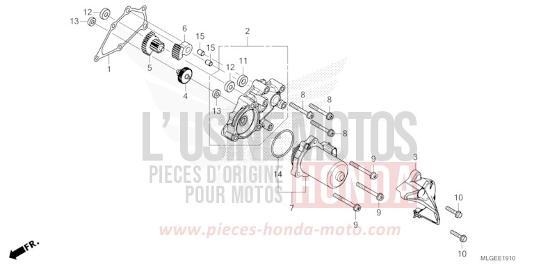 DEMULTIPLICATEUR de Africa Twin DCT PEARL GLARE WHITE (NHB53H) 2023